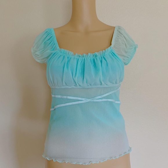 vintage miss selfridge mesh milkmaid top✨ - Picture 3 of 4